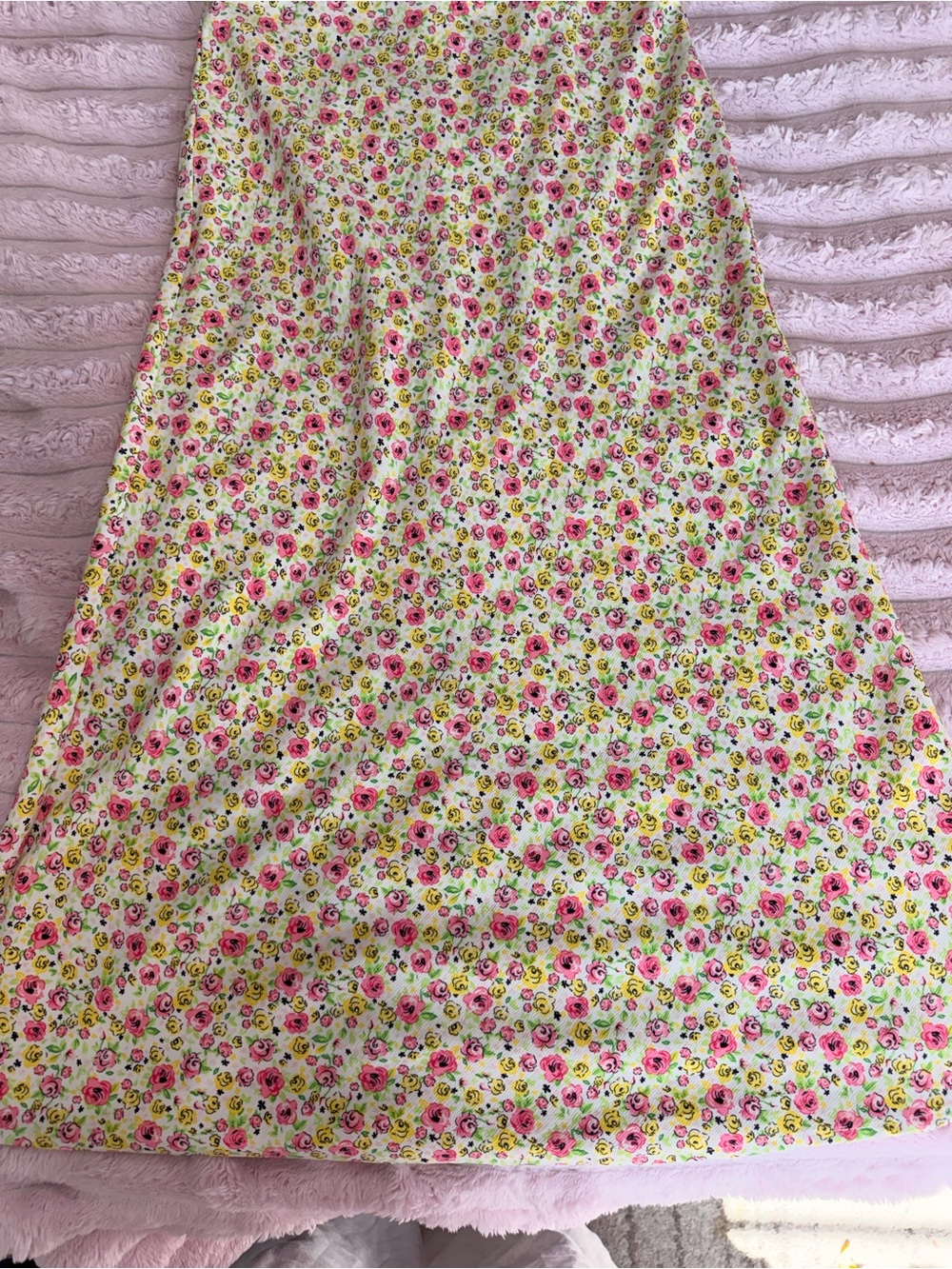Madison Pink Floral A-Line Skirt
